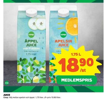Coop Juice erbjuda