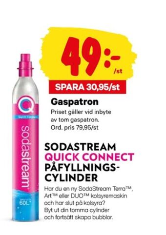 City Gross Sodastream kolsyrepatron erbjuda