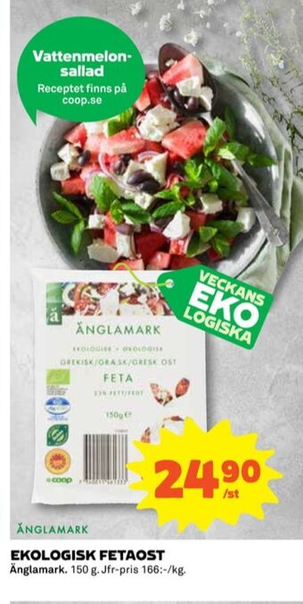 Coop Änglamark fetaost erbjuda