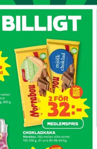Stora Coop Mjölkchoklad chokladkaka erbjuda