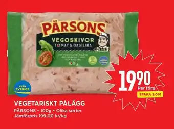 Willys Vegetariskt pålägg erbjuda