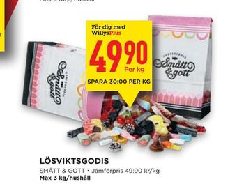 Willys Lösviktsgodis erbjuda