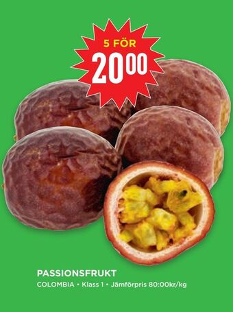 Willys Passionsfrukt erbjuda