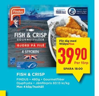 Willys Fish & crisp erbjuda