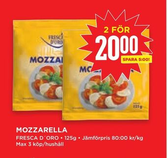 Willys Hemma Mozzarella erbjuda