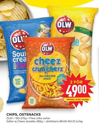 Willys Hemma Chips, ostsnacks erbjuda