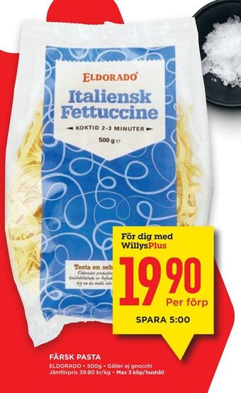 Willys Färsk pasta erbjuda