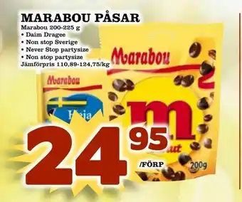 Matvärlden Tensta Marabou Påsar 200-225g erbjuda