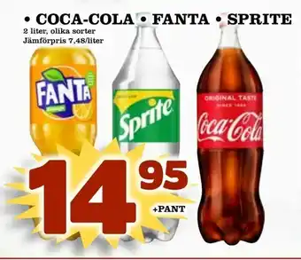 Matvärlden Tensta Coca-cola • Fanta • Sprite 2L erbjuda