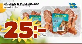 Matvärlden Tensta Färska Kycklingben 720g erbjuda