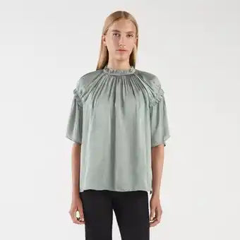 Åhléns Rynkad blus lera erbjuda