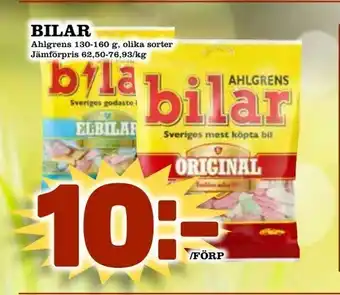 Matvärlden Tensta Bilar 130-160g erbjuda