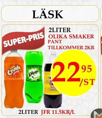 Matmixen Olika Smaker Pant Tillkommer 2KR Läsk 2L erbjuda