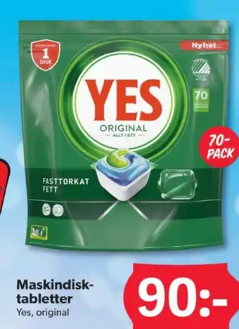 DollarStore Yes diskmaskintabs erbjuda