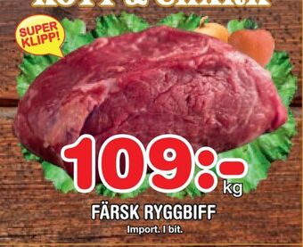 Nya Pulsen Färsk ryggbiff erbjuda