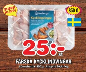 Nya Pulsen Färska kycklingvingar erbjuda