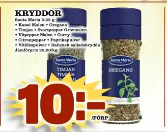 Matboden Ektorp Kryddor 5-55g erbjuda