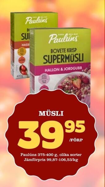 Matdax Müsli erbjuda