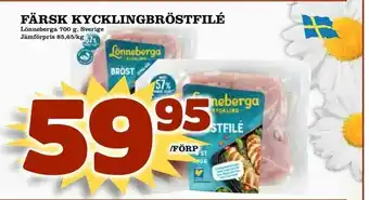 Färsk Kycklingbröstfilé 700g