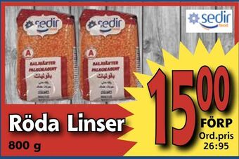 Supergrossen Röda linser erbjuda