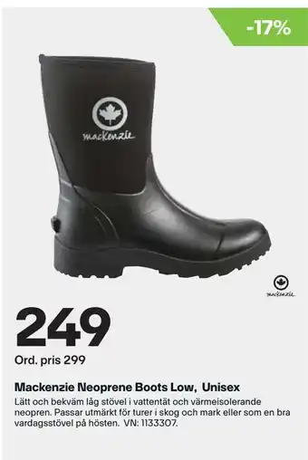 XXL Mackenzie neoprene boots low, unisex erbjuda