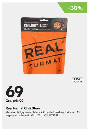 Real turmat chili stew