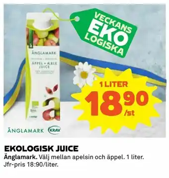 Coop Daglivs Ekologisk Juice Änglamark 1L erbjuda