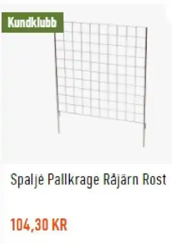 Granngården Spalje Pallkrage Råjärn Rost erbjuda