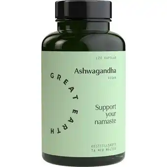 Apotek Hjärtat Great earth ashwagandha 120 kapslar erbjuda