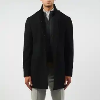 Brothers Andreas high collar coat svart erbjuda