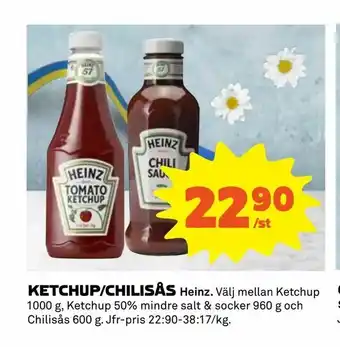 Coop Daglivs Ketchup/Chilisås 1000g erbjuda