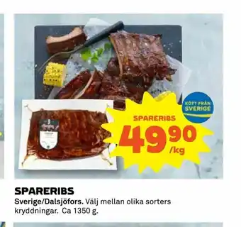 Coop Daglivs Spareribs 1350g erbjuda