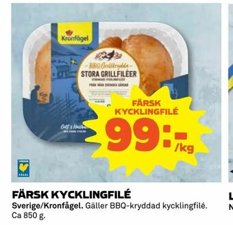 Coop Daglivs Färsk Kycklingfilé erbjuda