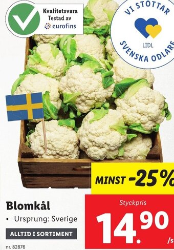Lidl Blomkål erbjuda
