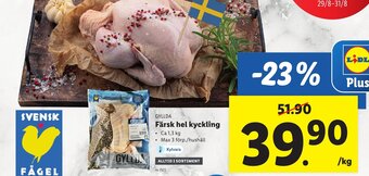 Lidl Färsk hel kyckling erbjuda