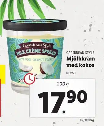 Caribbean Style Mjölkkräm med kokos