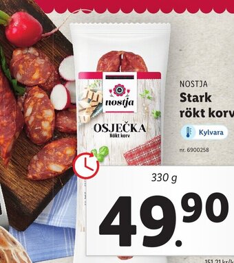 Lidl Nostja Stark rökt korv erbjuda