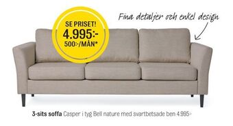 Mio 3-sits soffa erbjuda