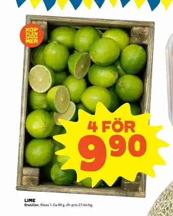 Coop Extra Lime 90g erbjuda