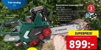 Batteridriven motorsåg V 20