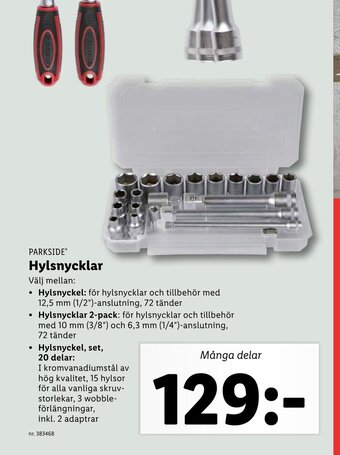 Lidl Parkside Hylsnycklar erbjuda