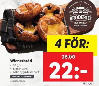 Lidl Wienerbröd erbjuda
