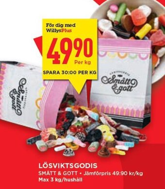 Willys Lösviktsgodis erbjuda