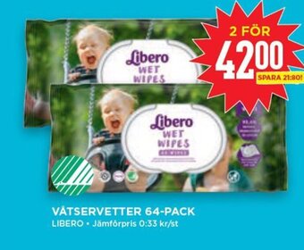 Willys Vätservetter 64-pack erbjuda