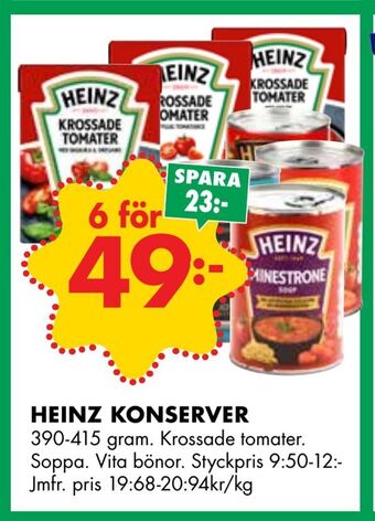 ÖoB Heinz konserver erbjuda