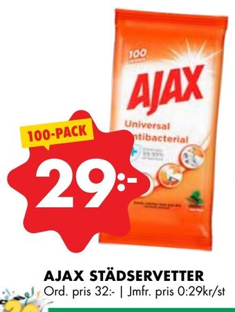ÖoB Ajax städservetter erbjuda