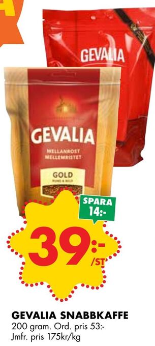 ÖoB Gevalia snabbkaffe erbjuda
