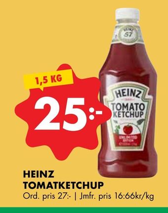 ÖoB Heinz tomatketchup erbjuda