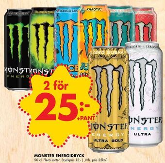 ÖoB Monster energidryck erbjuda