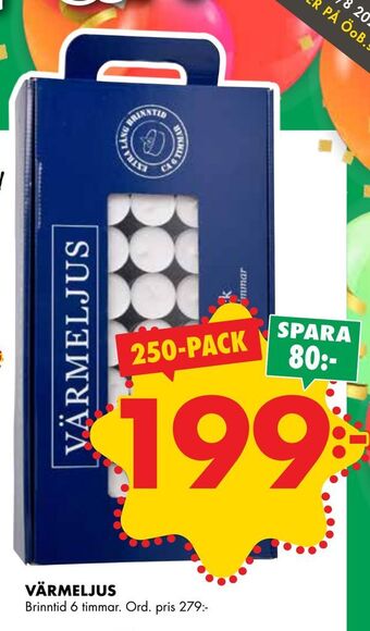 ÖoB Värmeljus erbjuda
